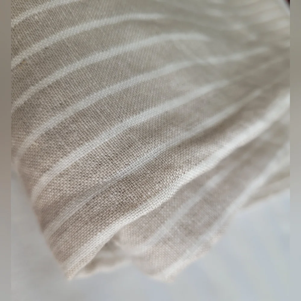 Chico's Women 100% Linen Wide-Leg Culotte Pants High Rise Oatmeal $109 12/Large - Picture 12 of 16